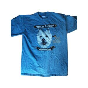 Worlds Greatest West Highland Terrier Dog T Shirt Medium